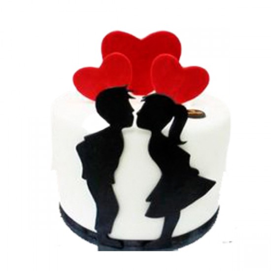 3 Heart lollypops couple cake