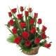 Beautiful red rose basket