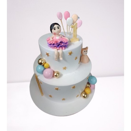 1st Birthday Babygirl Cake