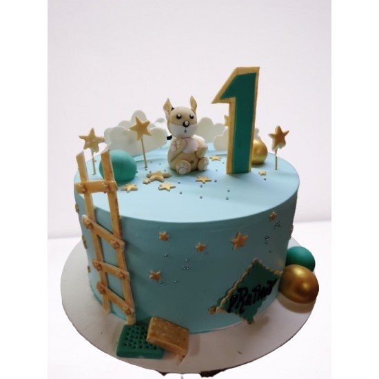 1st Birthday Fondant Cake