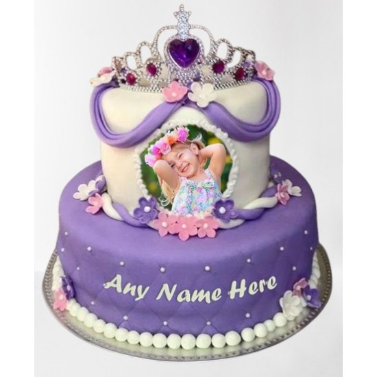 Baby Crown Photo Cake