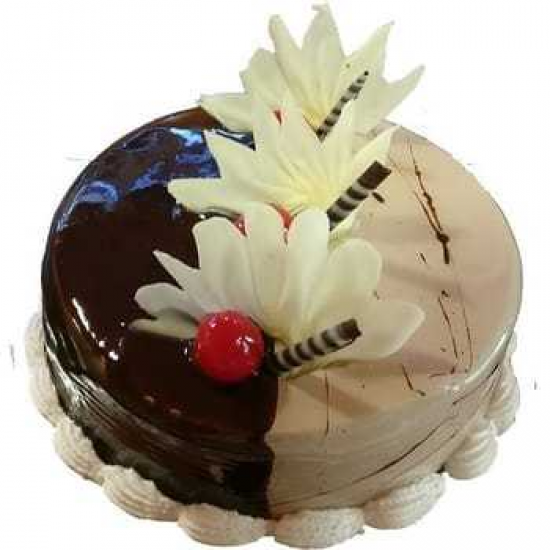 Chocolate Flower strips cake