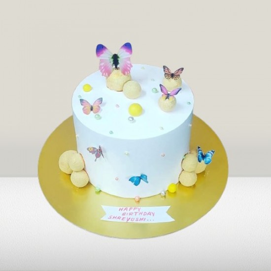 Delectable Butterfly Bolls Cake