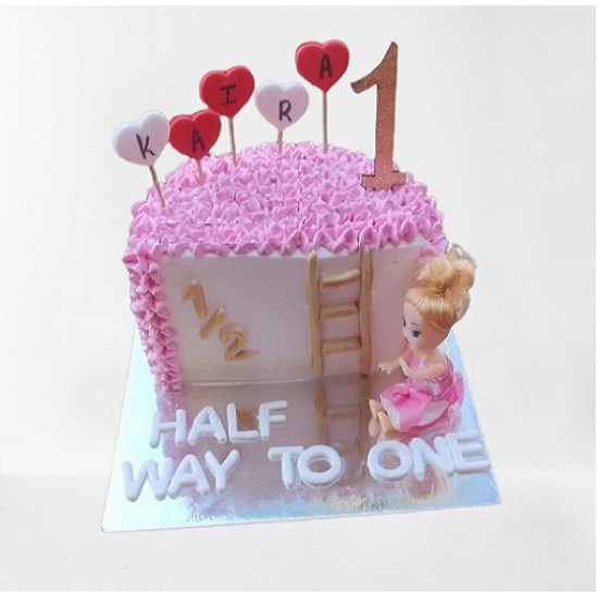 Half Way to One Cake