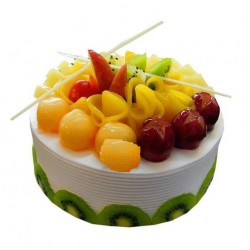 Yummy Cherry and Kiwi Fruit Cake