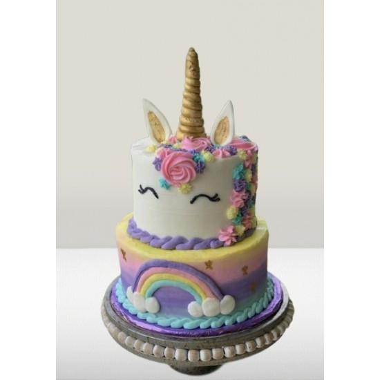 Delectable Unicorn Tier Cake