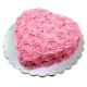 Pink Roses Heart Cake